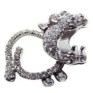 【ポイント10倍】ブローチ カバ メンズ 男性用 かば ピンズ 河馬 ラペルピン ダイヤモンド k18 ホワイトゴールド メンズ 送料無料 人気 おすすめ カジ...