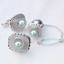 【10%OFF 12/3 20時より】メンズ 真珠 タイピン パール タイタック カフス ホワイトゴールド あこや真珠 メンズ 送料無料 おすすめ カジュアル ...