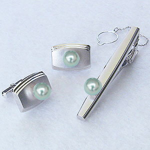 【ポイント10倍】ネクタイピン タイバー カフス タイピン ホワイトゴールド 真珠 パール あこや真珠 メンズ 送料無料 人気 おすすめ カジュアル トレンド ...