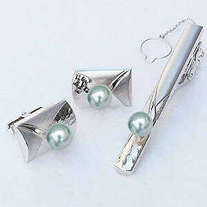 【ポイント10倍】ネクタイピン タイバー カフス タイピン ホワイトゴールド 真珠 パール あこや真珠 メンズ 送料無料 人気 おすすめ カジュアル トレンド ...