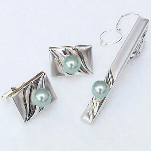 【ポイント10倍】ネクタイピン タイバー カフス タイピン ホワイトゴールド 真珠 パール あこや真珠 メンズ 送料無料 人気 おすすめ カジュアル トレンド ...