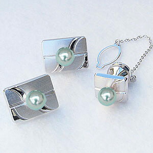 【ポイント10倍】ネクタイピン タイタック カフス タイピン ホワイトゴールド 真珠 パール あこや真珠 メンズ 送料無料 人気 おすすめ カジュアル トレンド...