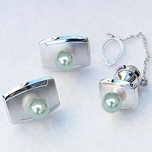 【ポイント10倍】ネクタイピン タイタック カフス タイピン ホワイトゴールド 真珠 パール あこや真珠 メンズ 送料無料 人気 おすすめ カジュアル トレンド...