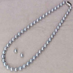 【10%OFF 12/3 20時より】普段使い ネックレス ピアスセット パールセット 真珠 チョーカー ピアス 2点セット 8mm-8.5mm あこや本真珠 ...