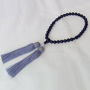 紺虎目石 タイガーアイ念珠 数珠 7mm 房灰色 丸玉 念珠ケース付 女性用 送料無料 人気 おすすめ カジュアル トレンド プレゼント ギフト ジュエリー ブ...