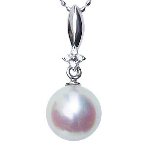 【10%OFF 12/3 20時より】パール ペンダントトップ 真珠ペンダントヘッド ネックレス 本真珠 あこや アコヤ ダイヤモンド ダイヤ 0.03ct k...