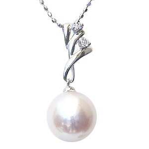 【ポイント10倍】真珠 パール ペンダントトップ あこや本真珠 9mm アコヤ k18 ホワイトゴールド ダイヤモンド 人気 おすすめ カジュアル トレンド プレゼント ギフト ジュエリー ブラックフライデー