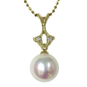 【10%OFF 12/3 20時より】真珠 パール ペンダントトップ あこや本真珠 9mm アコヤ k18 18金 ゴールド ダイヤモンド 人気 おすすめ カジ...