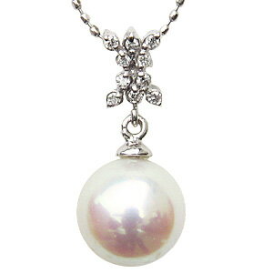 【10%OFF 12/3 20時より】ペンダントトップ ペンダント あこや真珠パール k18 ホワイトゴールドネックレス ダイヤモンド 人気 おすすめ カジュア...