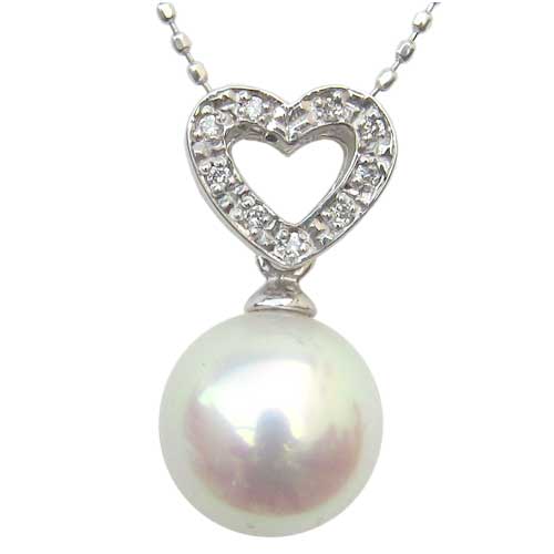 【10%OFF 12/3 20時より】ペンダントトップ ダイヤ あこや真珠 k18 ホワイトゴールド ネックレス ダイヤモンド 人気 おすすめ カジュアル トレ...