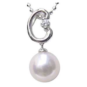 【ポイント10倍 2/12 9:59まで】真珠 ペンダントトップ パール あこや本真珠 ダイヤモンド 7mm k18 人気 おすすめ カジュアル トレンド バレンタインデー プレゼント ギフト 福袋 自分買い