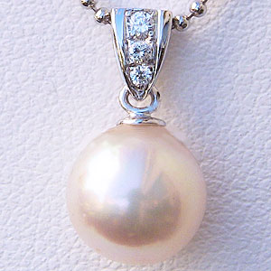 【10%OFF 12/3 20時より】ネックレスペンダント パールペンダント ペンダント ペンダントトップ あこや真珠パール pt900プラチナネックレス ダイ...