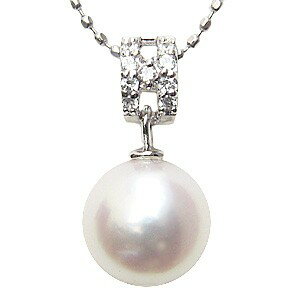 【10%OFF 12/3 20時より】パール ペンダント パールペンダント 真珠ペンダント ダイヤモンド ダイヤ 本真珠 アコヤ あこや 8mm パールネックレ...
