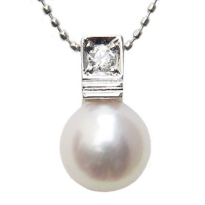 【10%OFF 12/3 20時より】ペンダントトップ ダイヤ あこや真珠パール pt900プラチナネックレス ダイヤモンド 人気 おすすめ カジュアル トレン...