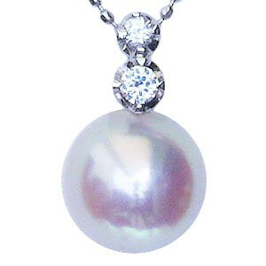 【10%OFF 12/3 20時より】パール ペンダント 真珠 ペンダント パールペンダント 真珠ペンダント ネックレス 本真珠 あこや アコヤ 8mm ダイヤ...