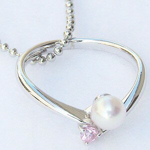 【ポイント10倍】パールリング 真珠リング ベビーリング ピンクトルマリン アコヤ 真珠 アコヤ真珠 ネックレス ペンダント k18 ホワイトゴールド 10月誕...