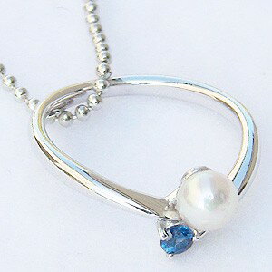 【ポイント10倍】パールリング 真珠リング 真珠 リング ベビーリング サファイア アコヤ 真珠 アコヤ真珠 ネックレス ペンダント k18 ホワイトゴールド ...