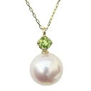 【只今 ポイント10倍中!】ネックレス ペリドットネックレス パールネックレス ペリドット パール 真珠 k18 18k 18金 イエローゴールド 8月誕生石 ...