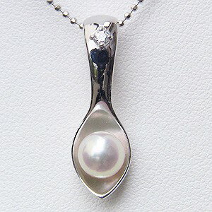 真珠 パール ネックレス ペンダント あこや本真珠 ベビースプーン 4月誕生石 キュービックジルコニア 送料無料 人気 おすすめ カジュアル トレンド プレゼン...