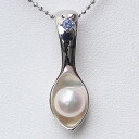 真珠 パール ネックレス ペンダント あこや本真珠 ベビースプーン 12月誕生石 タンザナイト 送料無料 人気 おすすめ カジュアル トレンド プレゼント ギフ...