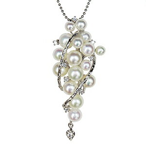 【10%OFF 12/3 20時より】真珠 パール ダイヤモンド ペンダント ペンダントトップ ペンダントヘッド あこや本真珠 ベビーパール プラチナ pt90...