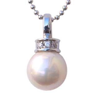 【10%OFF 12/3 20時より】パール ペンダント 真珠ペンダント パールペンダント 真珠 あこや アコヤ 7mm ダイヤモンド ペンダントトップ ペンダ...