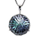 【50%OFF 6/28 午前10時より】水晶 ネックレス クォーツ 水晶ネックレス 925 銀 シルバー シルバー925 メンズ レディース ユニセックス 男女兼用 漆 花火 黒色 銀色 虹色 送料無料 普段使い 人気 プレゼント ギフト 夏アクセサリー ボーナス
