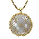 【ポイント10倍】水晶 ネックレス 水晶ネックレス 白蝶貝 貝 クォーツ シェル 925 シルバー 銀 メンズ 七宝文様 金色 ペンダント 送料無料 普段使い 人気 プレゼント ギフト 夏ジュエリー ボーナス