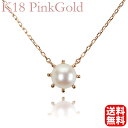 【只今 ポイント10倍中!】ネックレスパールネックレス パール ネックレス 真珠ネックレス 真珠 ネックレス k18 18k 18金 ピンクゴールド ユニセック...