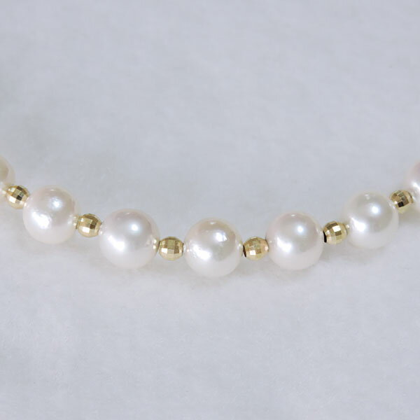 ネックレス あこや本真珠 k18イエローゴールド 7mm ステーション チョーカー レディース アコヤ あこや pearl 保証書付 送料無料 冠婚葬祭 フォーマル ブライダル おすすめ プレゼント ギフト 自分買い 敬老の日