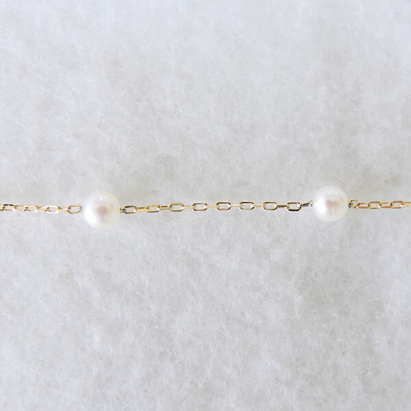 【スーパーSALE10％OFF】ネックレス あこや本真珠 k18イエローゴールド 3.5mm ステーション チョーカー チェーン レディース アコヤ あこや pearl 保証書付 送料無料 冠婚葬祭 フォーマル ブライダル おすすめ プレゼント ギフト 自分買い 敬老の日