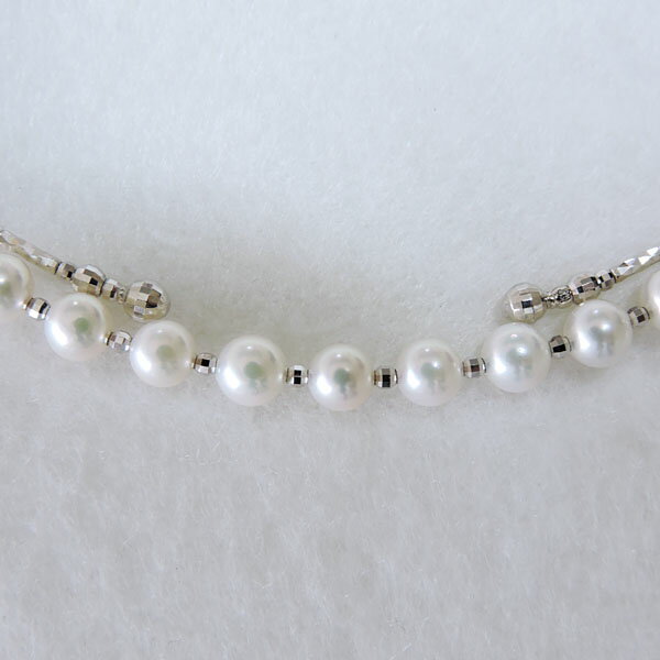 ネックレス あこや本真珠 k18ホワイトゴールド 5.5mm チョーカー レディース アコヤ あこや pearl 保証書付 送料無料 冠婚葬祭 フォーマル カジュアル 人気 ブライダル おすすめ プレゼント ギフト 自分買い 敬老の日