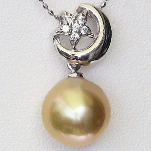 【10%OFF 12/3 20時より】真珠 ゴールデンパール 南洋白蝶真珠 10mm ペンダントトップ ヘッド ホワイトゴールド 送料無料 人気 おすすめ カジ...