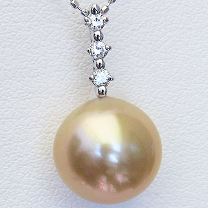 【10%OFF 12/3 20時より】真珠 パール 南洋白蝶真珠 10mm ゴールデンパール ペンダントトップ ホワイトゴールド 送料無料 人気 おすすめ カジ...