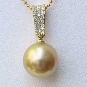 【10%OFF 12/3 20時より】南洋白蝶真珠 k18 ペンダントトップ ペンダントヘッド ダイヤモンド パール ゴールド系 11mm 送料無料 人気 おす...