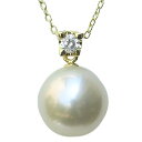 【10%OFF 7/12 9:59まで】真珠 パール ペンダントトップ 南洋白蝶真珠 11mm ペンダントヘッド k18 18金 ゴールド ダイヤモンド 送料無...