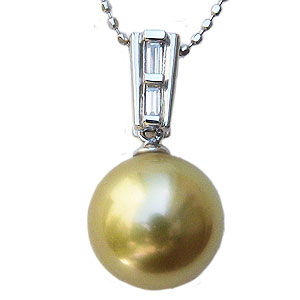 【10%OFF 12/3 20時より】真珠 ゴールデンパール ペンダントトップ 南洋白蝶真珠 10mm パール ホワイトゴールド 人気 おすすめ カジュアル ト...