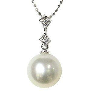 【10%OFF 12/3 20時より】真珠 パール ペンダントトップ 南洋白蝶真珠 10mm k18 18金 ホワイトゴールド ダイヤモンド 人気 おすすめ カ...