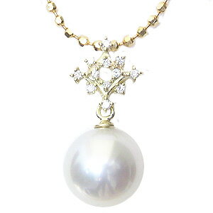 【10%OFF 12/3 20時より】真珠 パール ペンダントトップ 南洋白蝶真珠 10mm k18 18金 ゴールド ダイヤモンド 人気 おすすめ カジュアル...