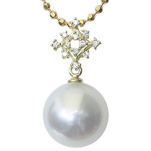 【10%OFF 12/3 20時より】真珠 パール ペンダントトップ 南洋白蝶真珠 11mm k18 18金 ゴールド ダイヤモンド 人気 おすすめ カジュアル...