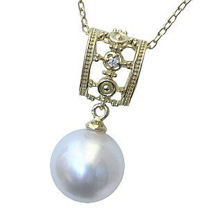 【10%OFF 12/3 20時より】パール ペンダントトップ ダイヤ ネックレスペンダント 南洋真珠パール k18ゴールドネックレス ダイヤモンド 人気 おす...