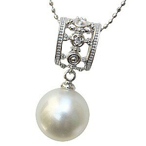 【10%OFF 12/3 20時より】パール ペンダントトップ ダイヤ ネックレスペンダント 南洋真珠パール pt900プラチナネックレス ダイヤモンド 人気 ...