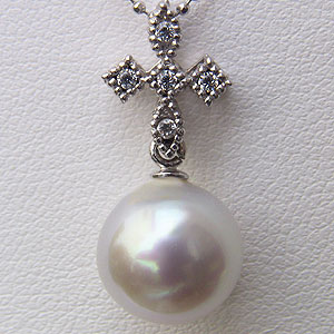 【10%OFF 12/3 20時より】南洋白蝶真珠 パールペンダントトップ ヘッド ダイヤモンド 10mm ダイヤモンド 0.06ct 送料無料 人気 おすすめ...