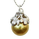 【10%OFF 7/12 9:59まで】ゴールデンパール パールペンダントトップ 南洋真珠 ネックレス ホワイトゴールド k18 ダイヤモンド 人気 おすすめ ...