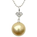【10%OFF 7/12 9:59まで】ペンダントトップ ダイヤ ネックレスペンダント 南洋真珠 ゴールドパール pt900 プラチナ ダイヤモンド 人気 おす...