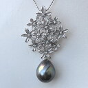 【10%OFF 12/3 20時より】パール ペンダントトップ ダイヤ タヒチ黒蝶真珠 ペンダント ダイヤモンド パール 12mm グリーン系 k18 ホワイト...