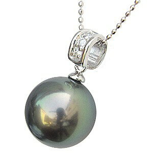 【10%OFF 12/3 20時より】パール ペンダントトップ ダイヤ ネックレスペンダント 黒真珠パール ホワイトゴールド ダイヤモンド 人気 おすすめ カジ...