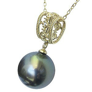 【10%OFF 12/3 20時より】パール ペンダントトップ ダイヤ ネックレスペンダント 黒真珠パール k18ゴールド ネックレス ダイヤモンド 人気 おす...