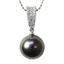 【10%OFF 7/12 9:59まで】ペンダントトップ ネックレスペンダント 黒真珠パール k18ホワイトゴールドネックレス ダイヤモンド 人気 おすすめ カ...