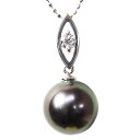 【10%OFF 7/12 9:59まで】ペンダントトップ ネックレスペンダント 黒真珠パール k18ホワイトゴールドネックレス ダイヤモンド 人気 おすすめ カ...